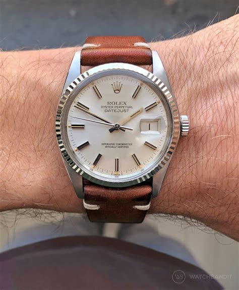 Vintage Rolex Brown Leather Strap 